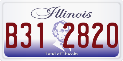 IL license plate B312820