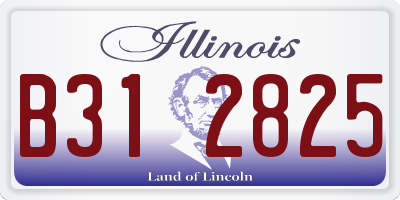 IL license plate B312825