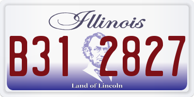 IL license plate B312827