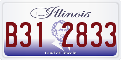 IL license plate B312833