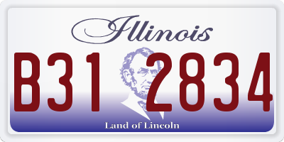 IL license plate B312834