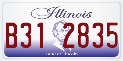 IL license plate B312835