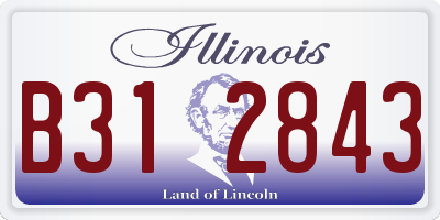IL license plate B312843