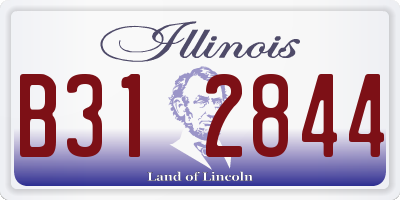 IL license plate B312844