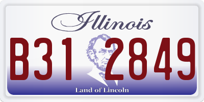 IL license plate B312849