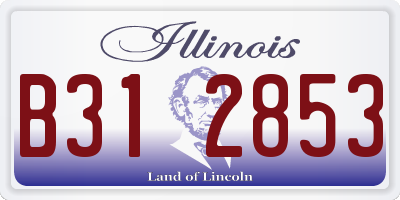 IL license plate B312853