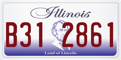 IL license plate B312861