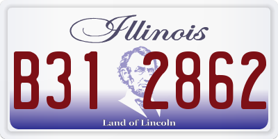 IL license plate B312862