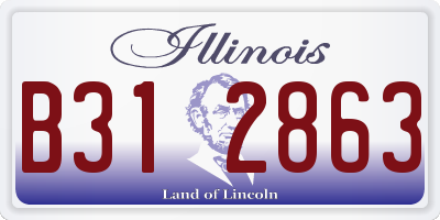 IL license plate B312863