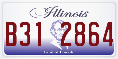 IL license plate B312864
