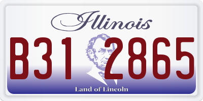 IL license plate B312865