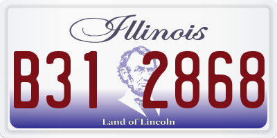 IL license plate B312868