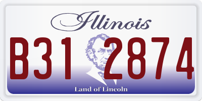 IL license plate B312874
