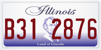 IL license plate B312876