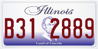 IL license plate B312889
