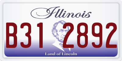 IL license plate B312892