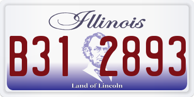IL license plate B312893