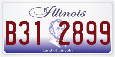 IL license plate B312899