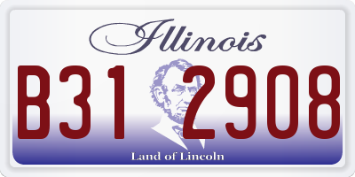 IL license plate B312908