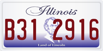 IL license plate B312916
