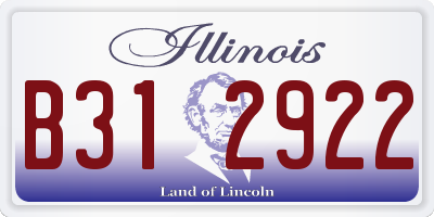 IL license plate B312922