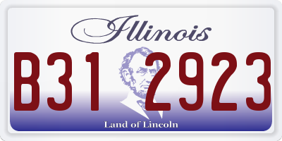 IL license plate B312923
