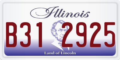 IL license plate B312925