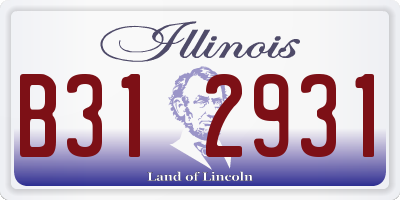IL license plate B312931