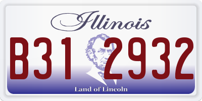 IL license plate B312932