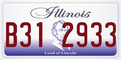 IL license plate B312933