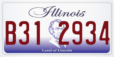 IL license plate B312934