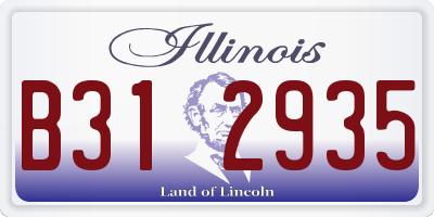 IL license plate B312935