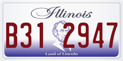 IL license plate B312947