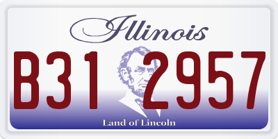 IL license plate B312957