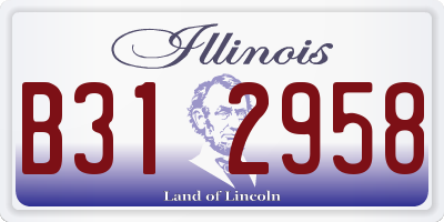 IL license plate B312958