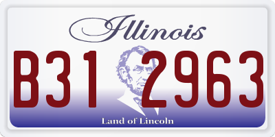 IL license plate B312963
