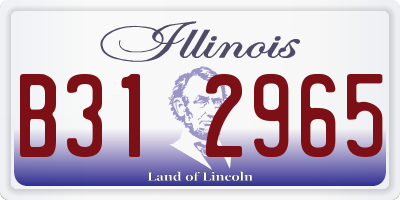IL license plate B312965