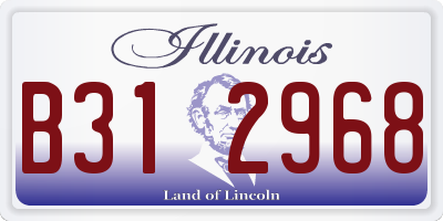 IL license plate B312968