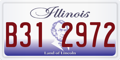 IL license plate B312972