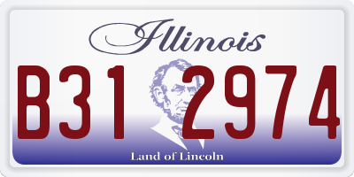 IL license plate B312974