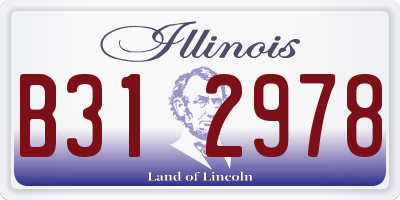 IL license plate B312978