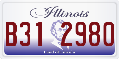 IL license plate B312980
