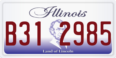 IL license plate B312985