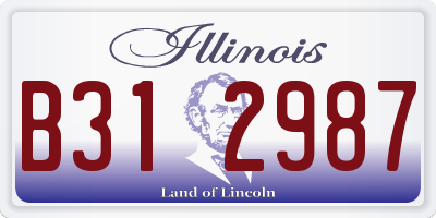 IL license plate B312987