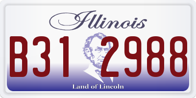 IL license plate B312988