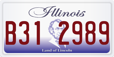 IL license plate B312989