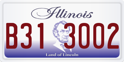 IL license plate B313002