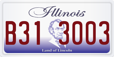 IL license plate B313003