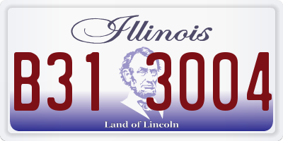 IL license plate B313004