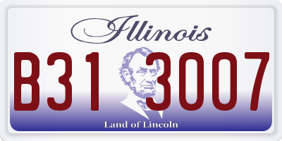 IL license plate B313007
